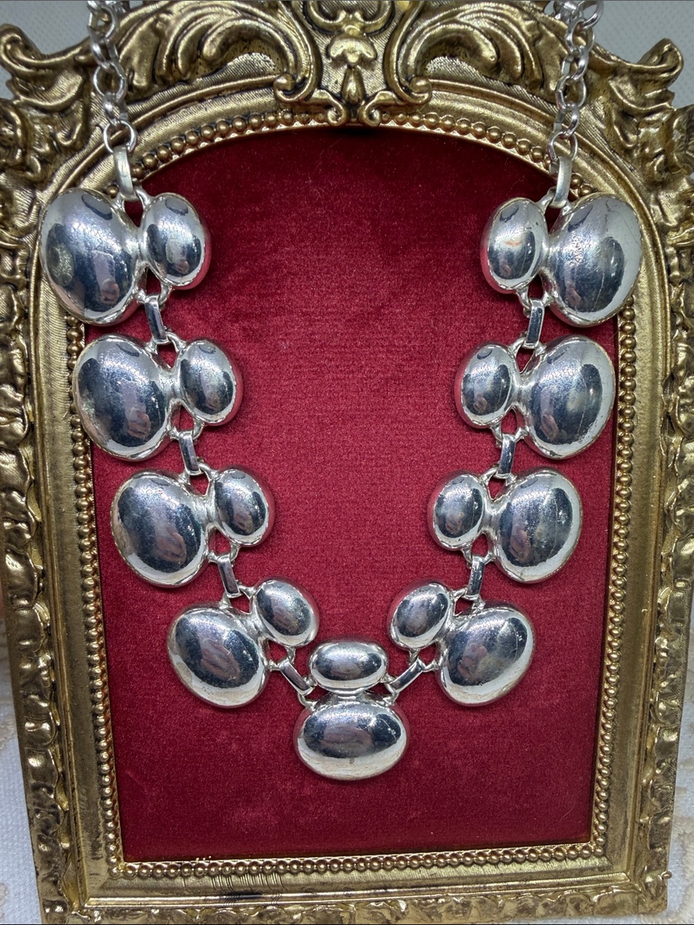 Vintage Crown Trifari Bubble Necklace | Alfred Philippe Design Adjustable